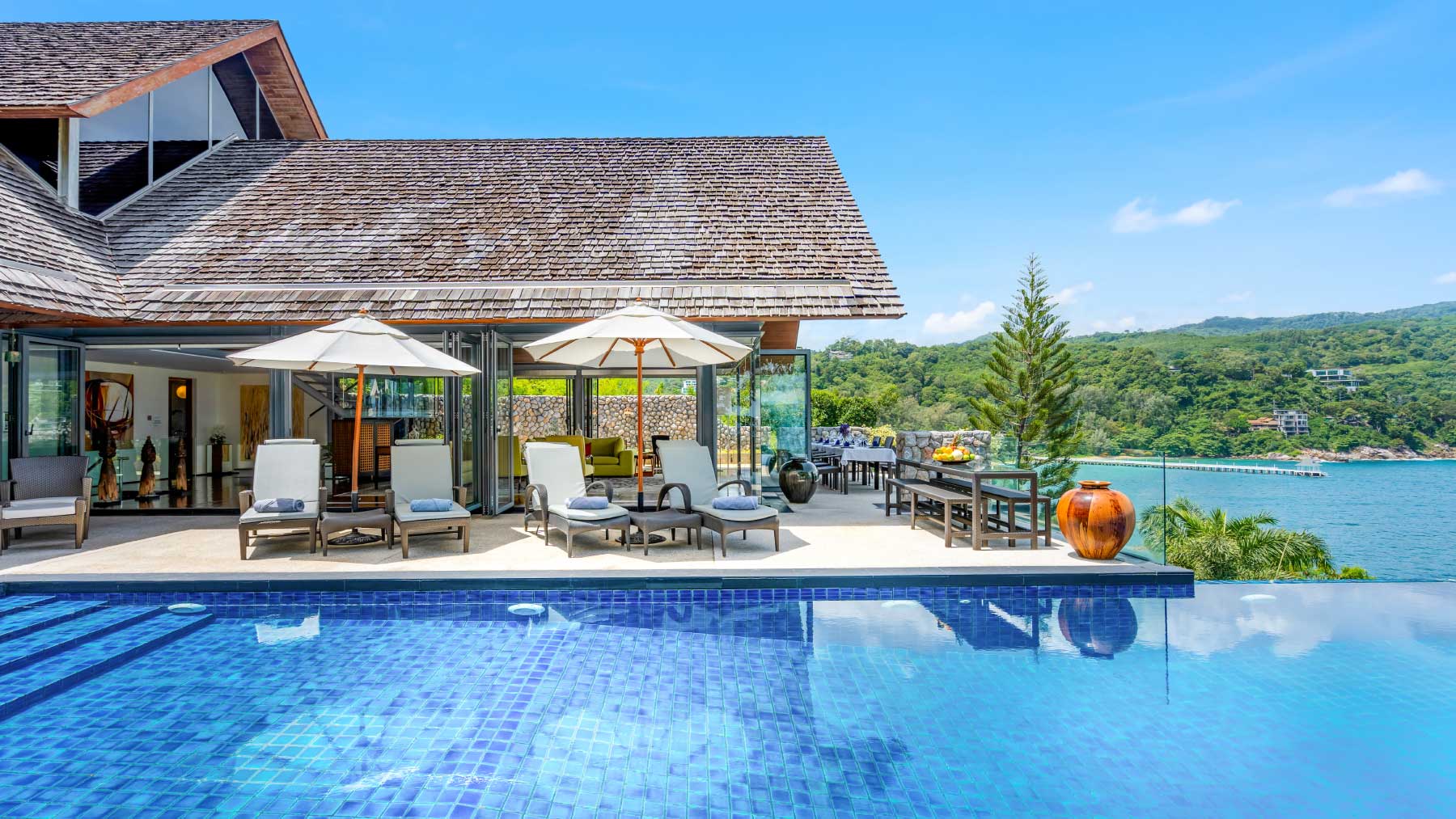 Pool at a Shibumi managed luxury villa in Kamala, Phuket