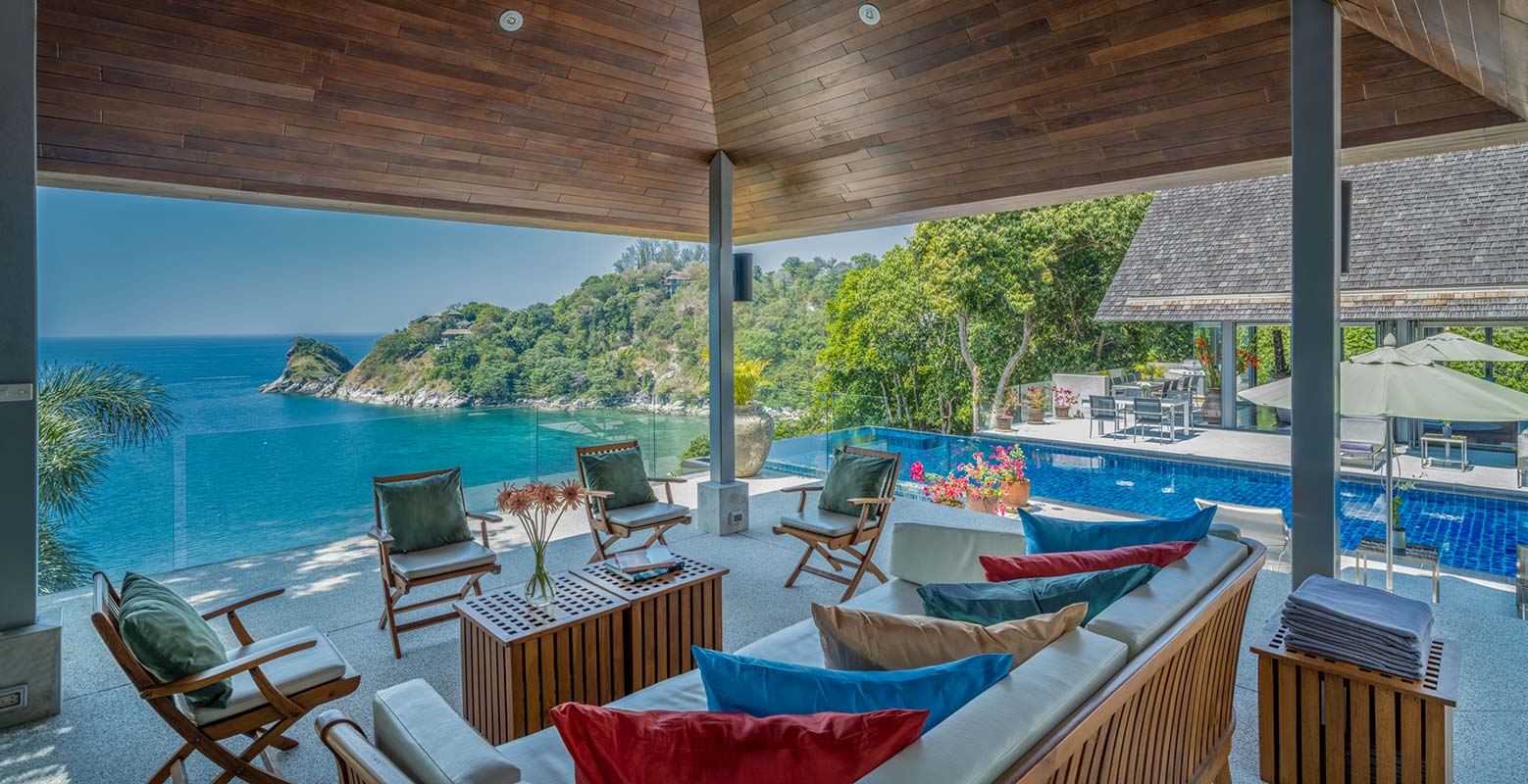 Pool terrace at Villa Lomchoy, Kamala, Phuket, filming location of the Duke Dumont music video I Got U