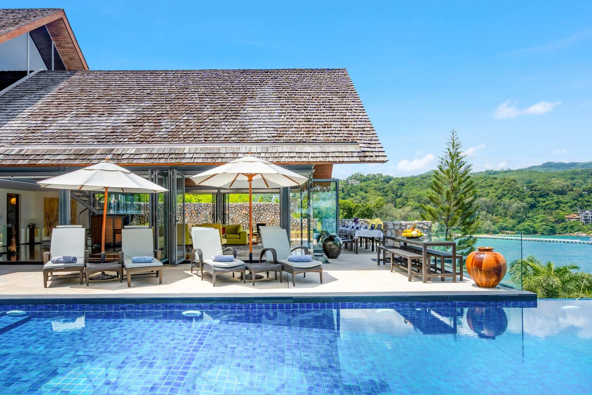Villa Rom Trai, a five bedroom luxury private villa in Kamala, Phuket, under the full property management of Shibumi Services