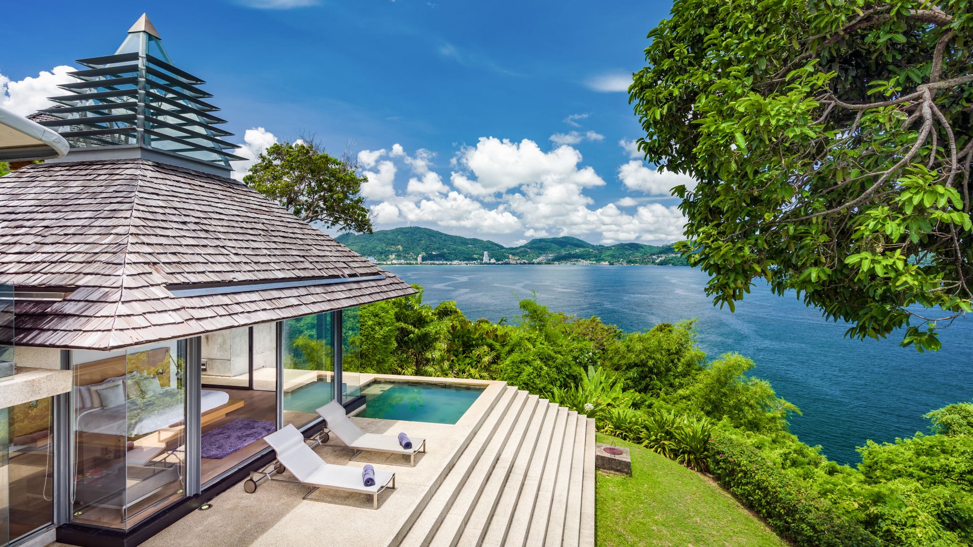 Pavilion and pool at a Shibumi managed luxury villa in Phuket